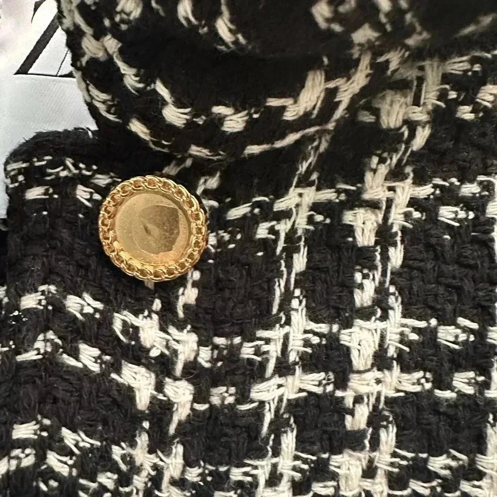 Zara tweet jacket elegant transition chic Xs - Picture 5 of 5